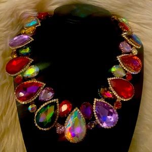 Show Stopping Multi-Color Necklace, Never Worn!